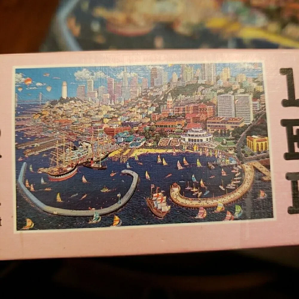 FX Schmid 1000 Piece Jigsaw Puzzle San Francisco Bay Skyline California COMPLETE